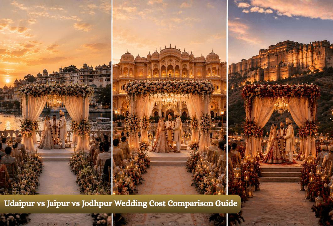 Udaipur vs Jaipur vs Jodhpur Wedding Cost Comparison Guide
